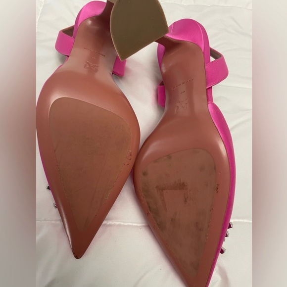 AMINA MUADDI SATIN PINK BEGUM SLINGBACK HEELS SIZE 40 - Picture 5 of 6